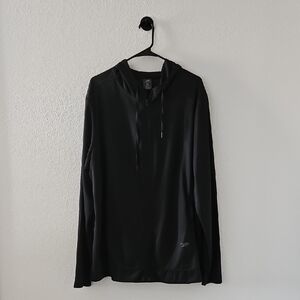 Pro Player Men's Zip Up Drawstring Hoodie Wicking Black 2X Side Pockets